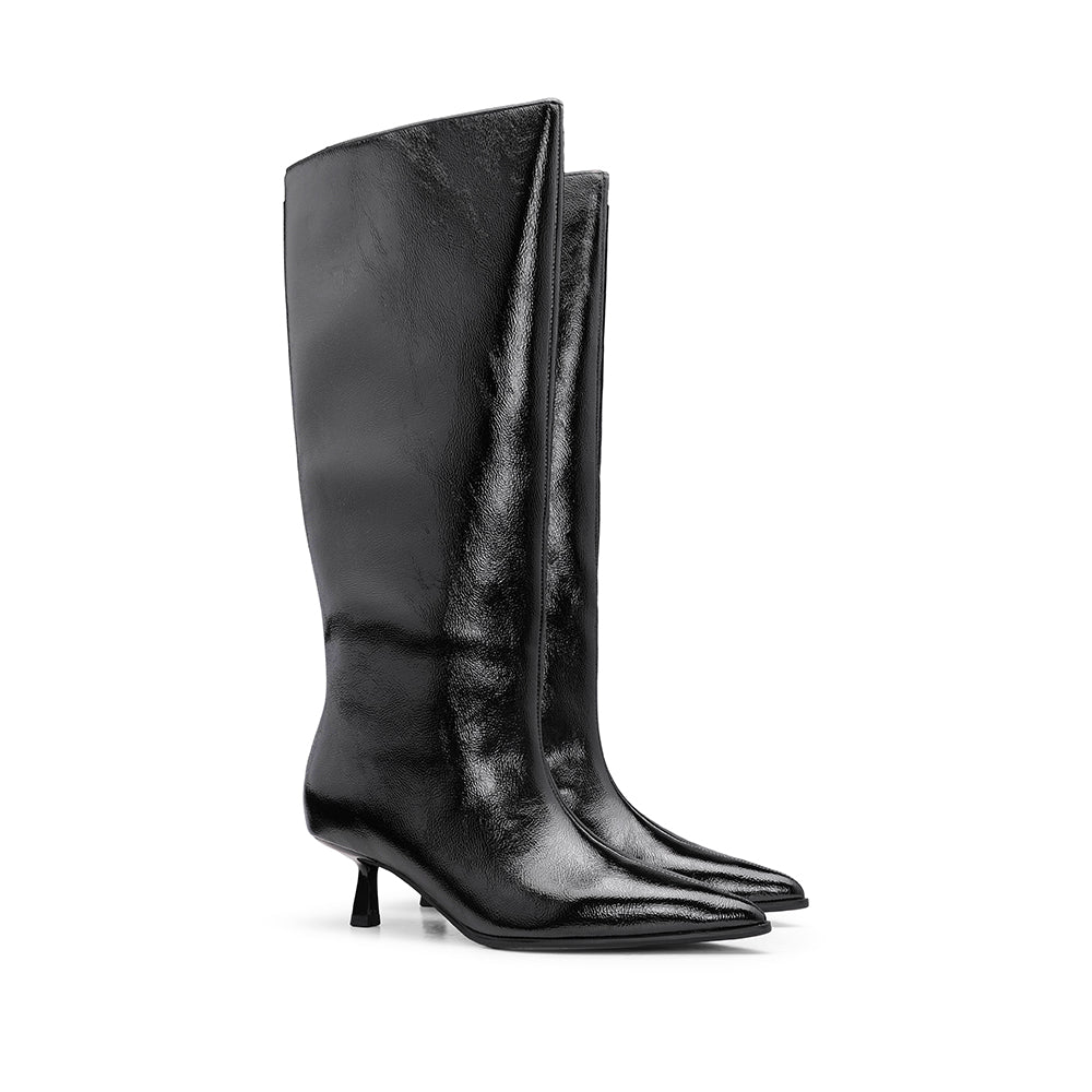 Bota Cano Alto Mulher Preto