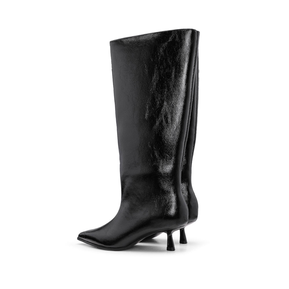 Bota Cano Alto Mulher Preto
