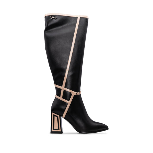 Bota Cano Alto Mulher Preto