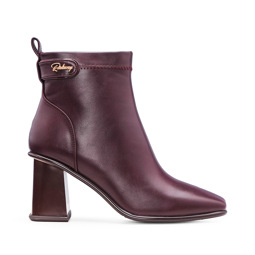 Botim Salto Alto Mulher Bordeaux
