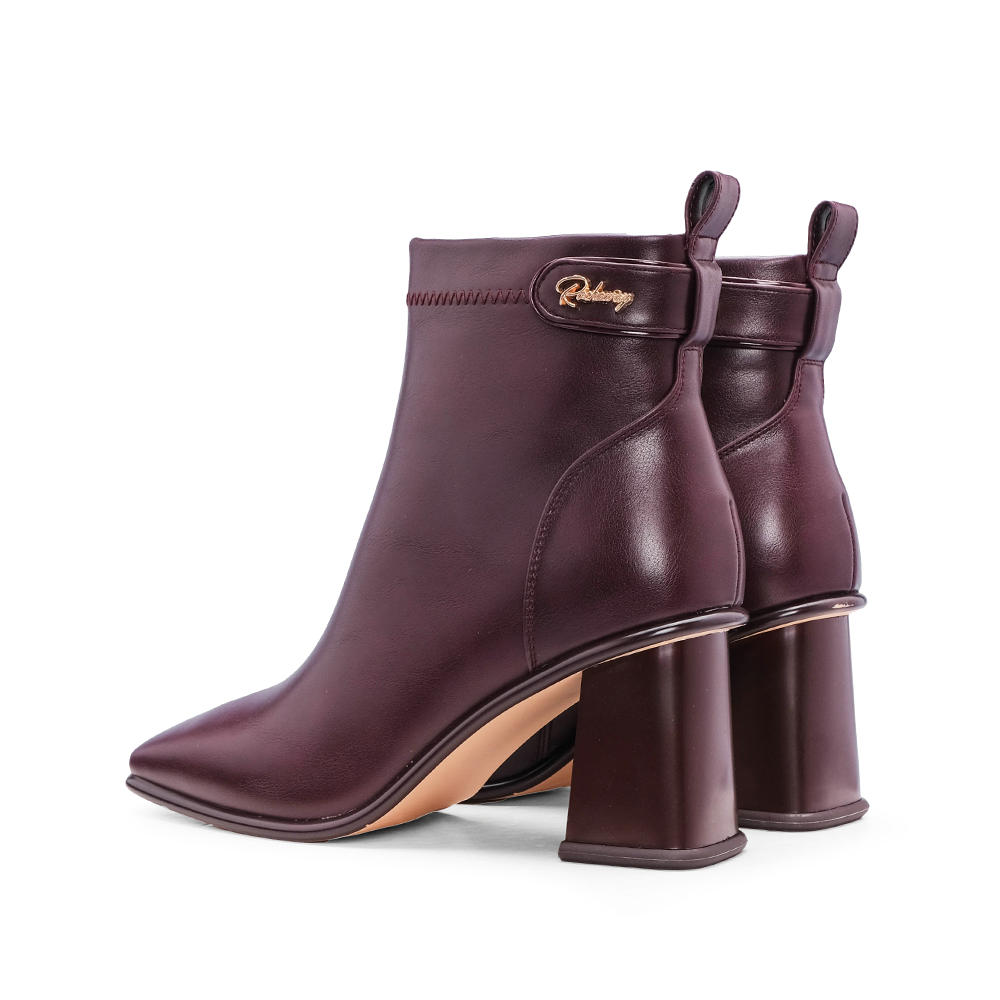 Botim Salto Alto Mulher Bordeaux