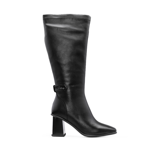 Bota Cano Alto Mulher Preto