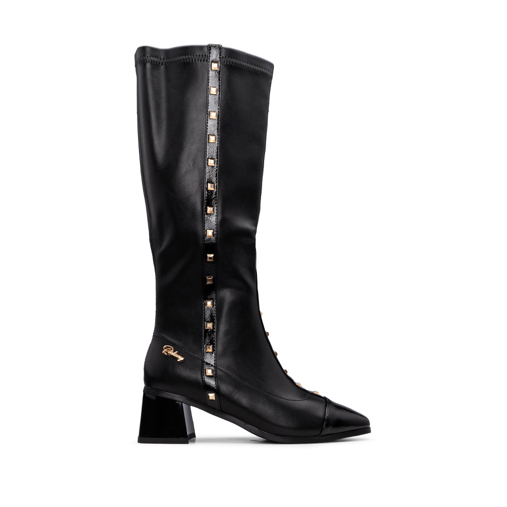 Bota Cano Alto Mulher Preto