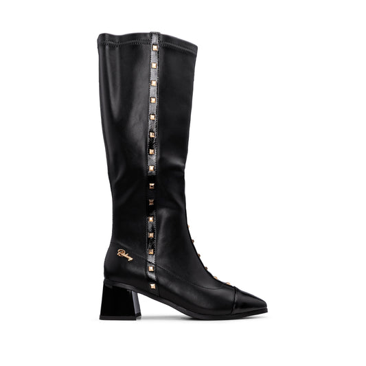 Bota Cano Alto Mulher Preto