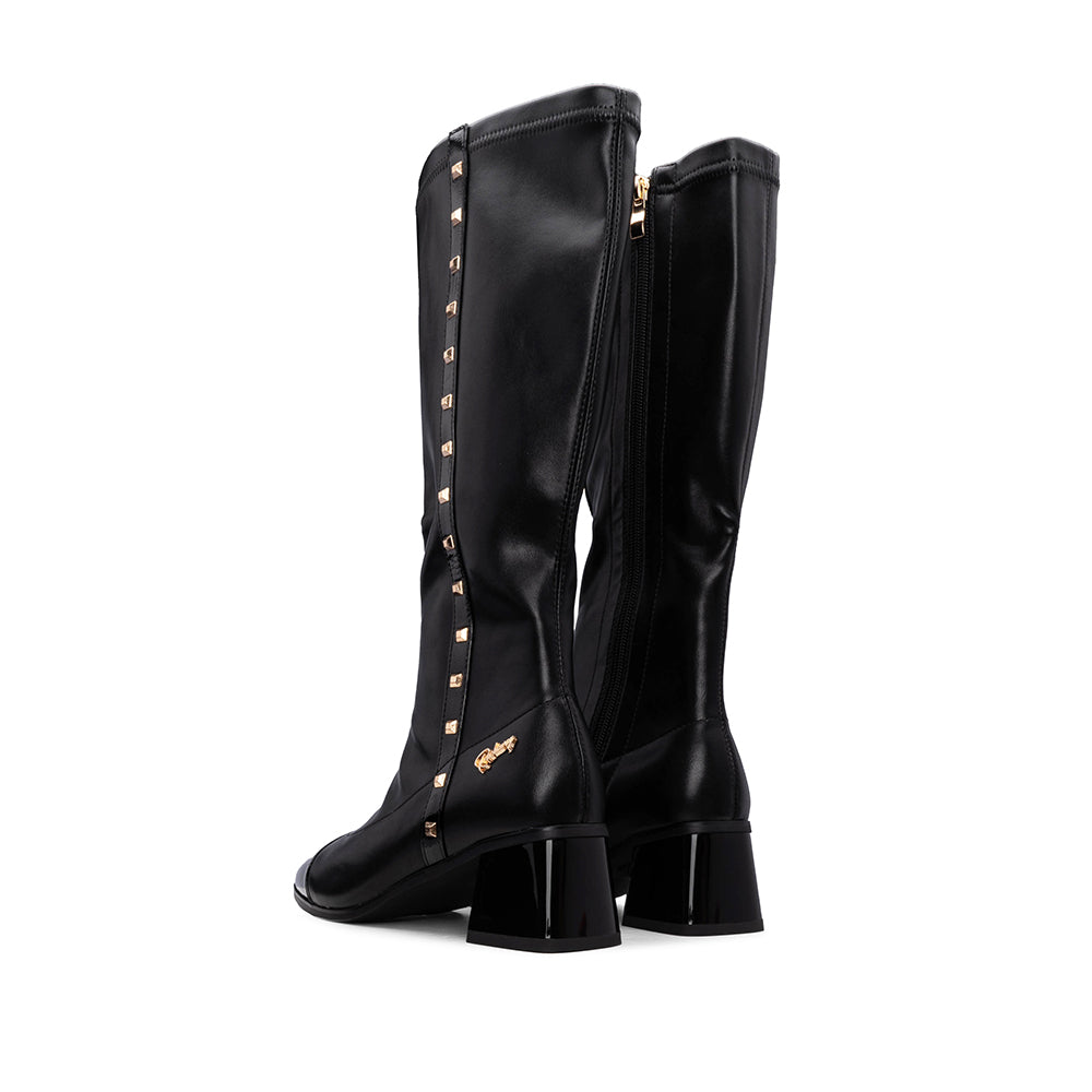 Bota Cano Alto Mulher Preto