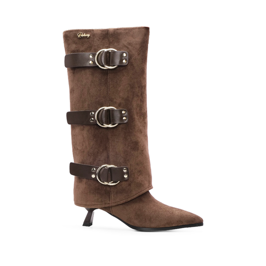 Bota Cano Alto Mulher Castanho