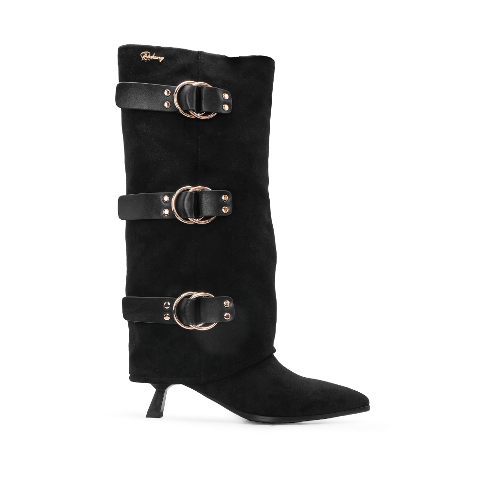 Bota Cano Alto Mulher Preto