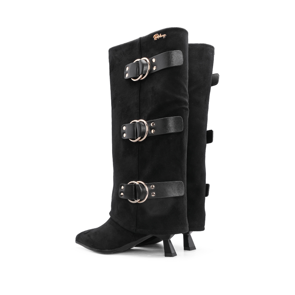 Bota Cano Alto Mulher Preto