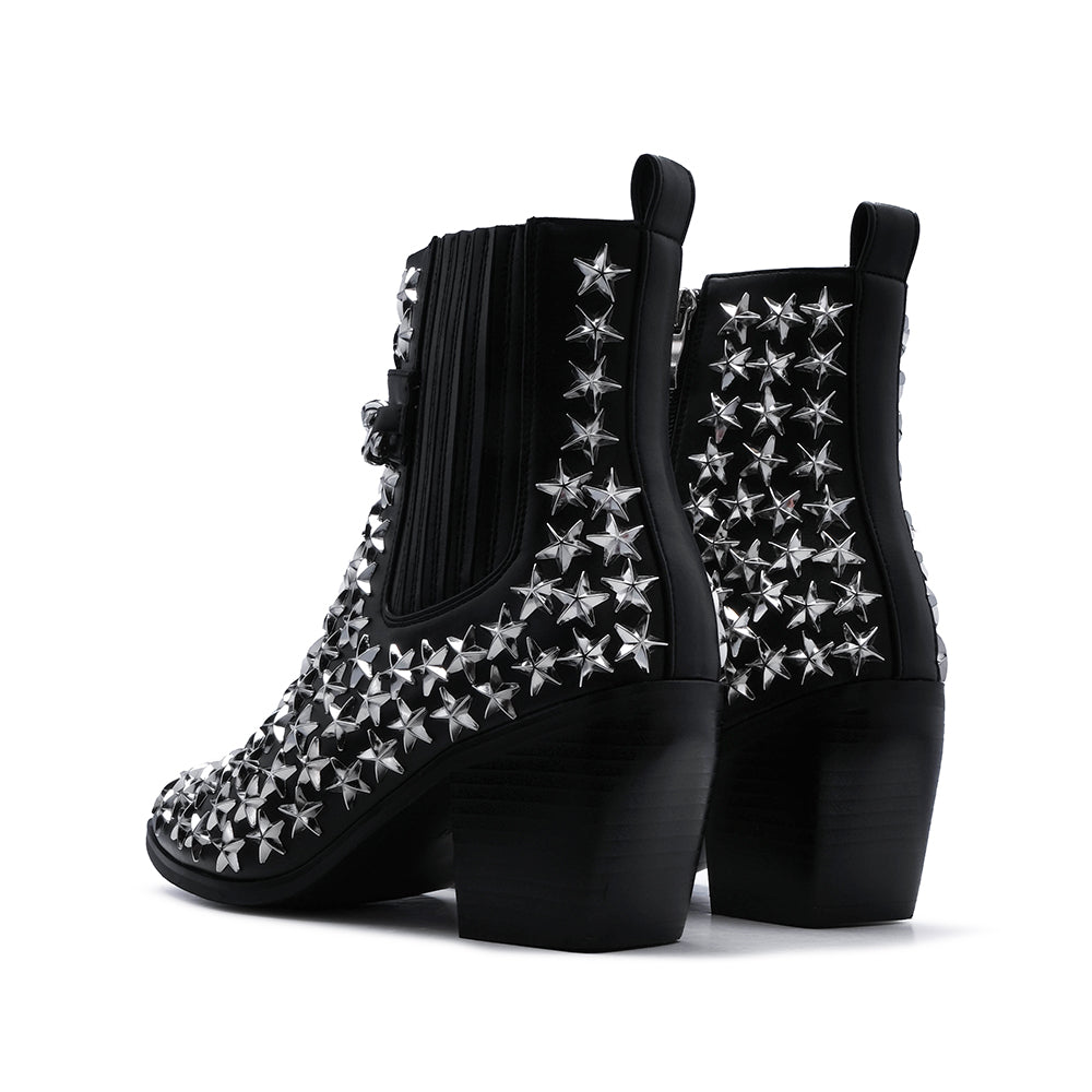 Bota Salto Alto Mulher Pele Sintética Preto