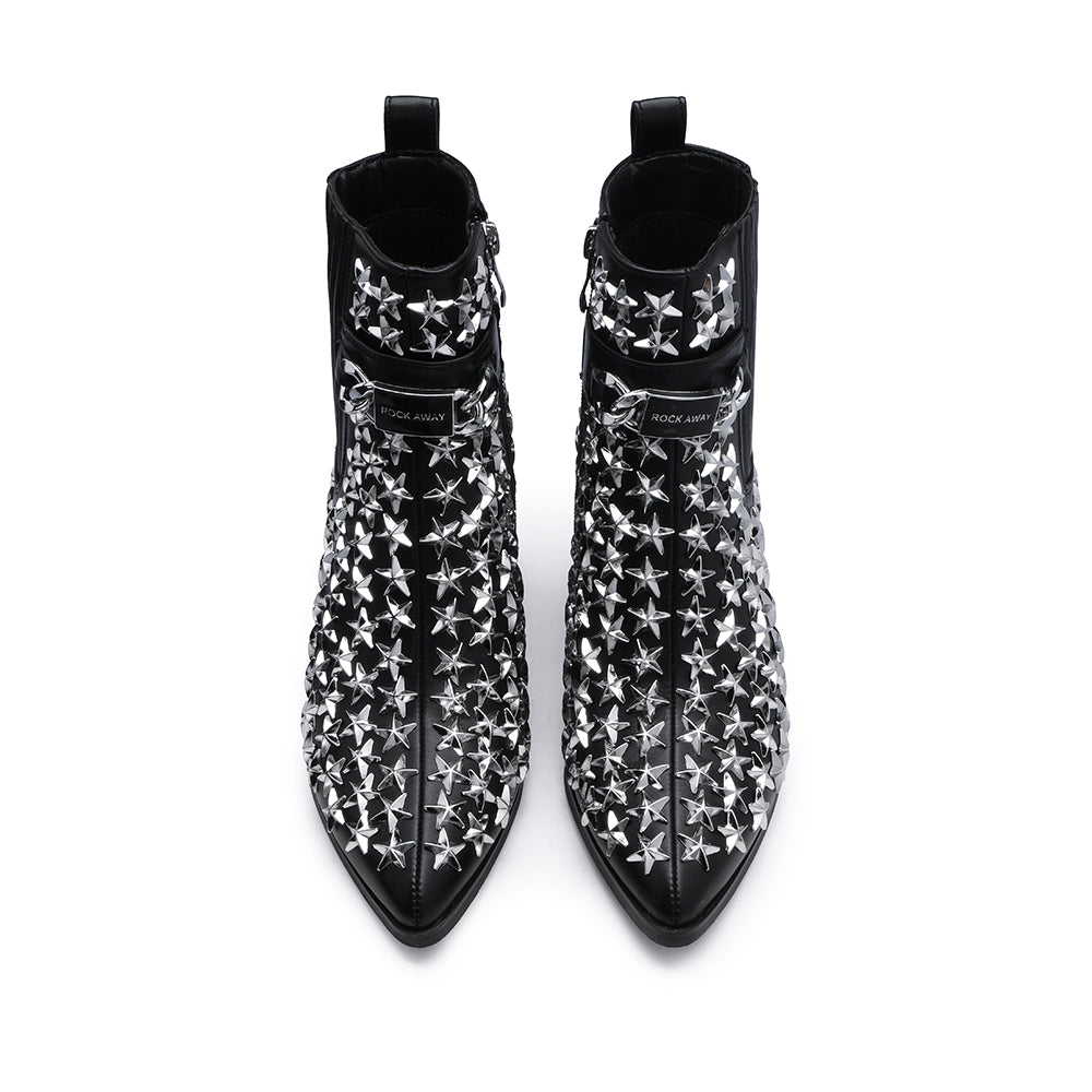 Bota Salto Alto Mulher Pele Sintética Preto