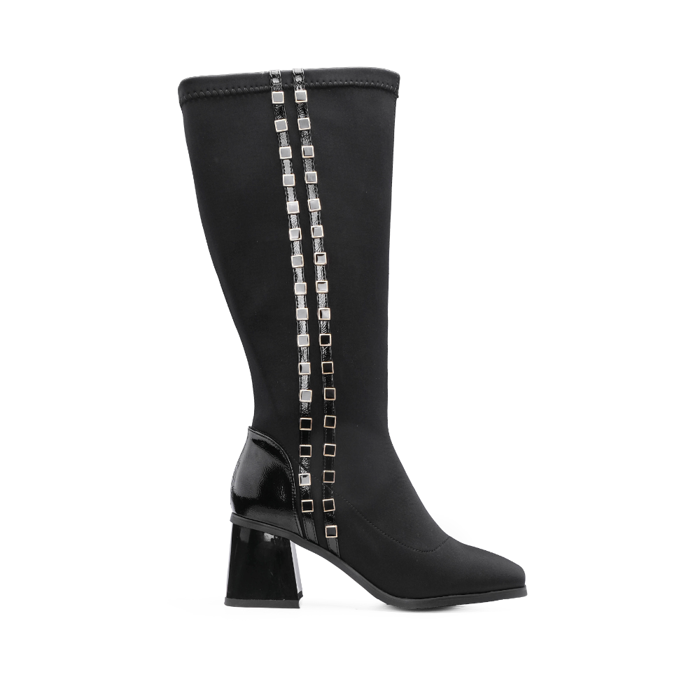 Bota Cano Alto Mulher Preto