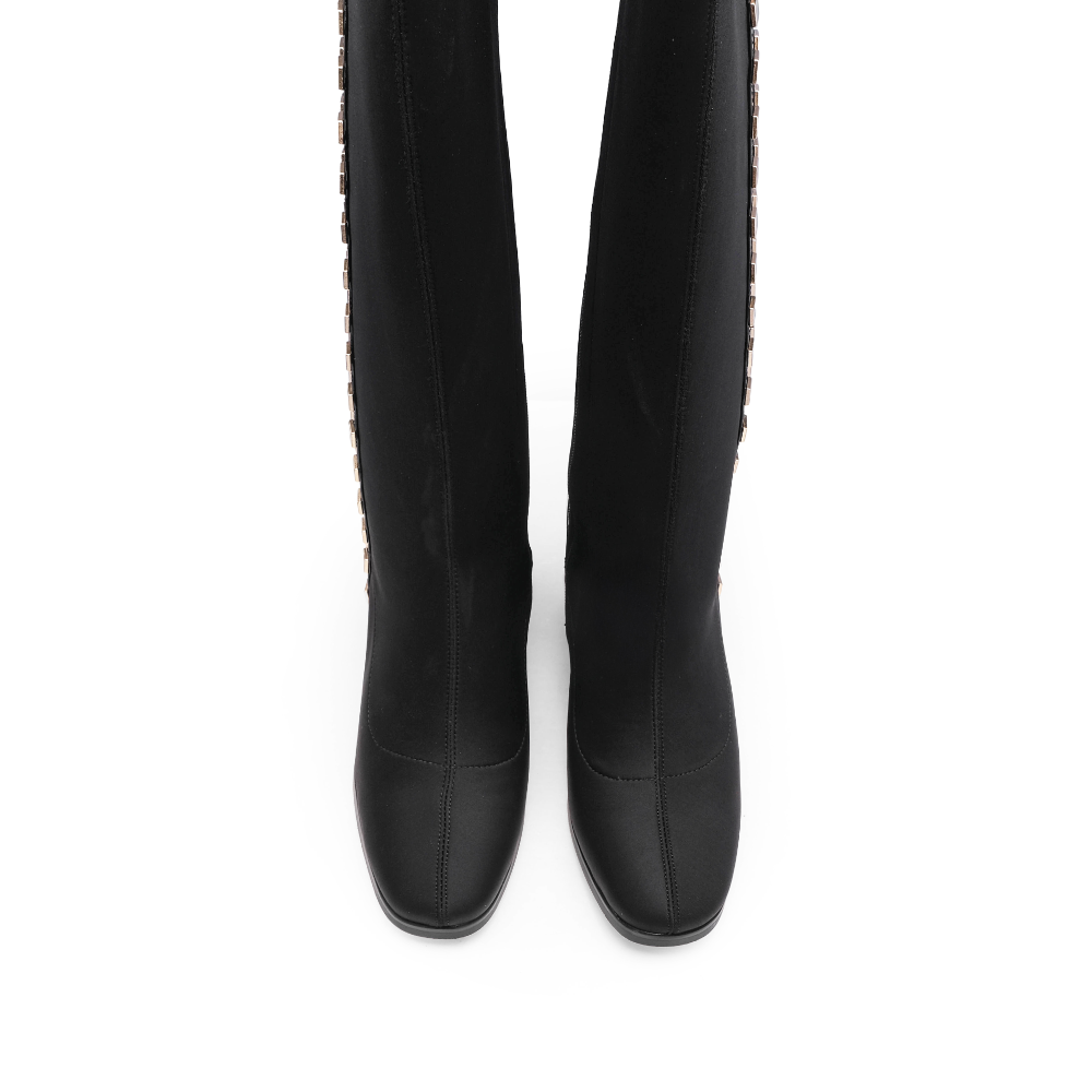 Bota Cano Alto Mulher Preto