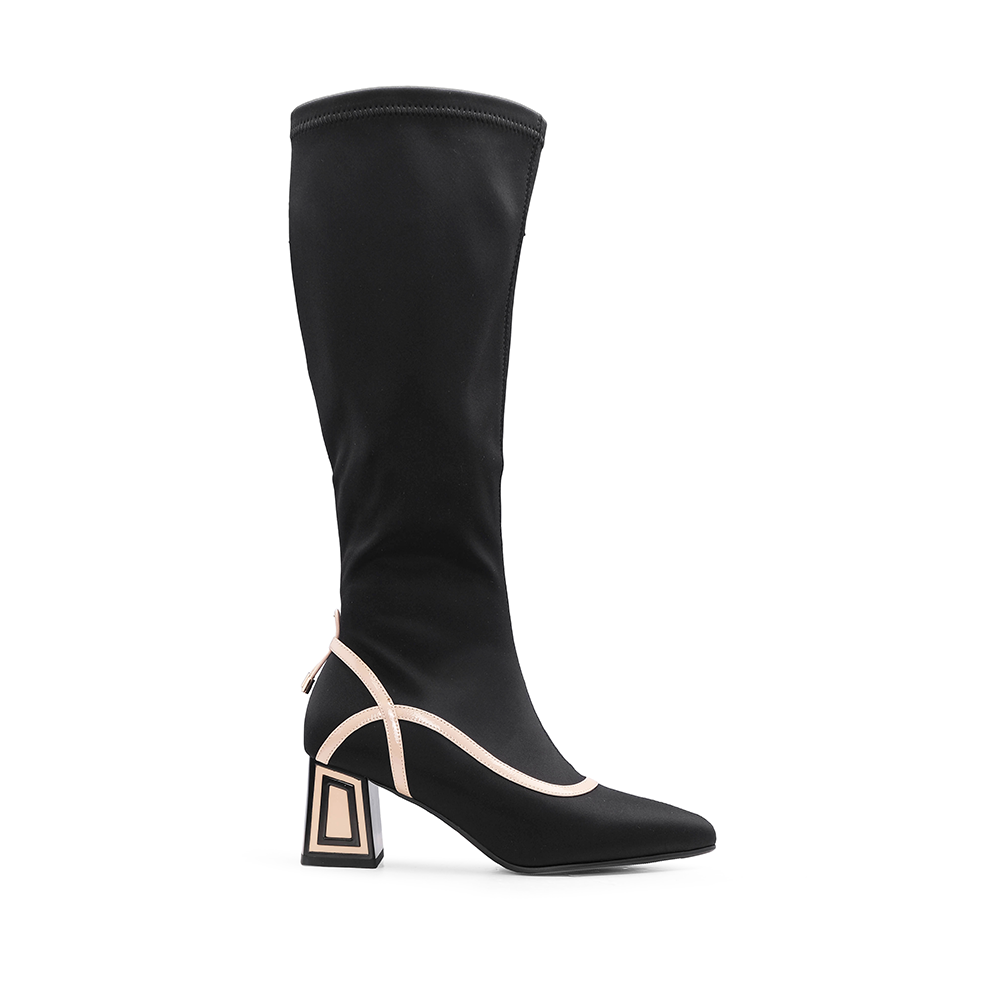 Bota Cano Alto Mulher Preto