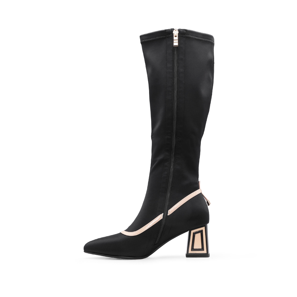 Bota Cano Alto Mulher Preto