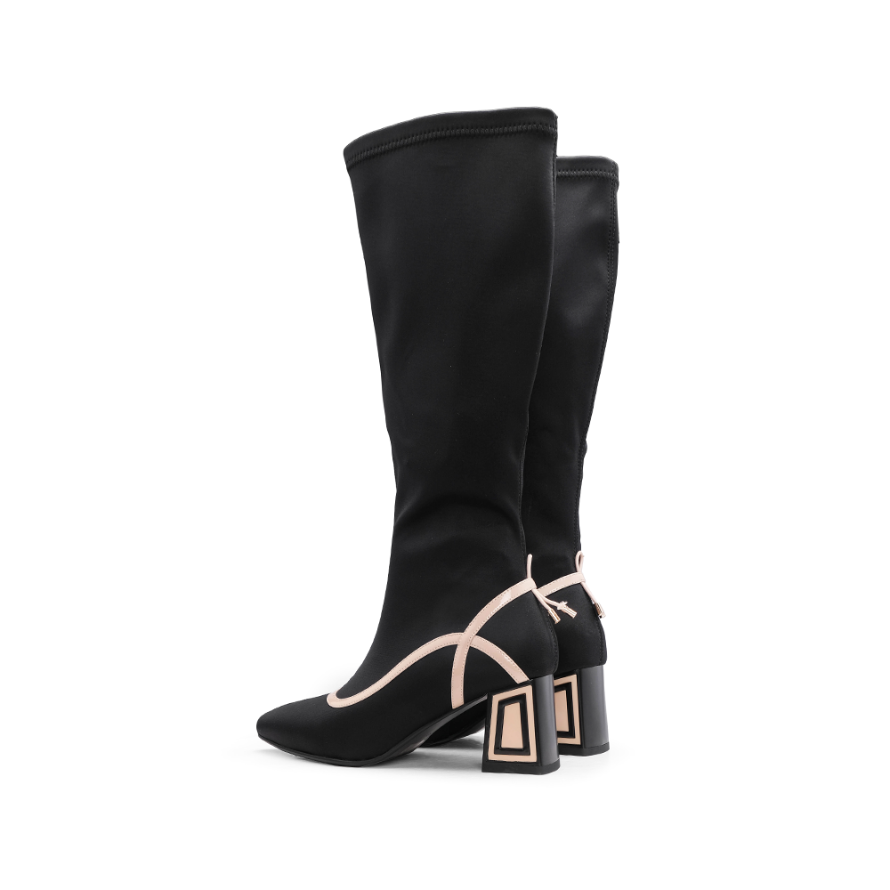 Bota Cano Alto Mulher Preto