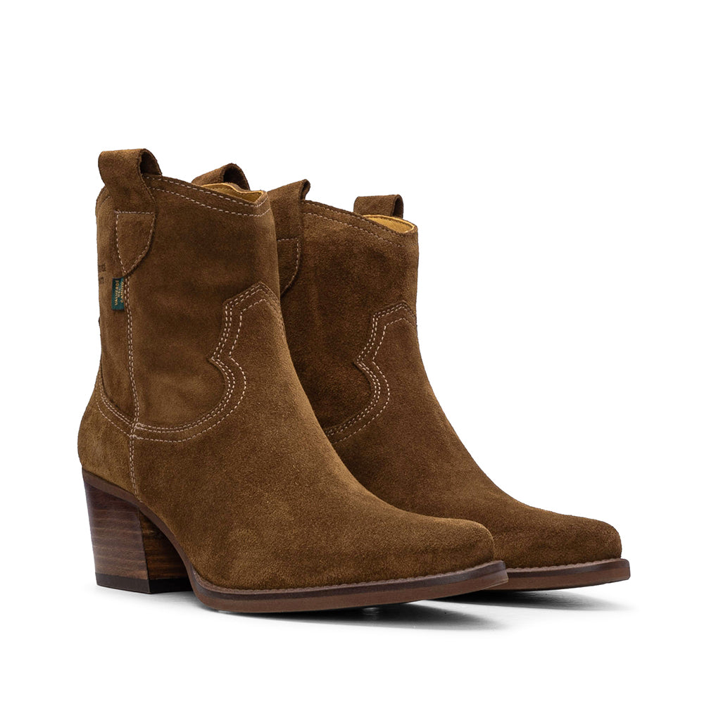 Botim Texana Mulher Camurça Camel
