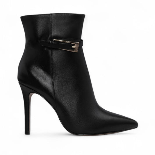 Bota Salto Alto Mulher Pele Preto