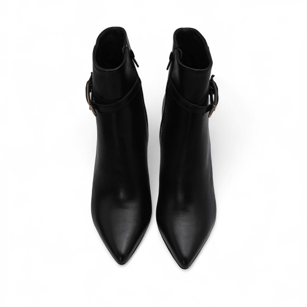 Bota Salto Alto Mulher Pele Preto