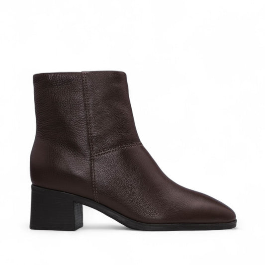 Bota Salto Médio Mulher Pele Castanho