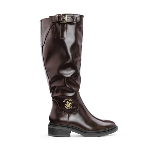 Bota Cano Alto Mulher Castanho