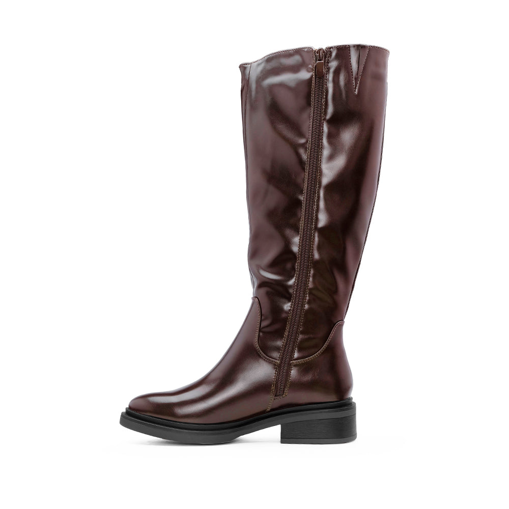 Bota Cano Alto Mulher Castanho