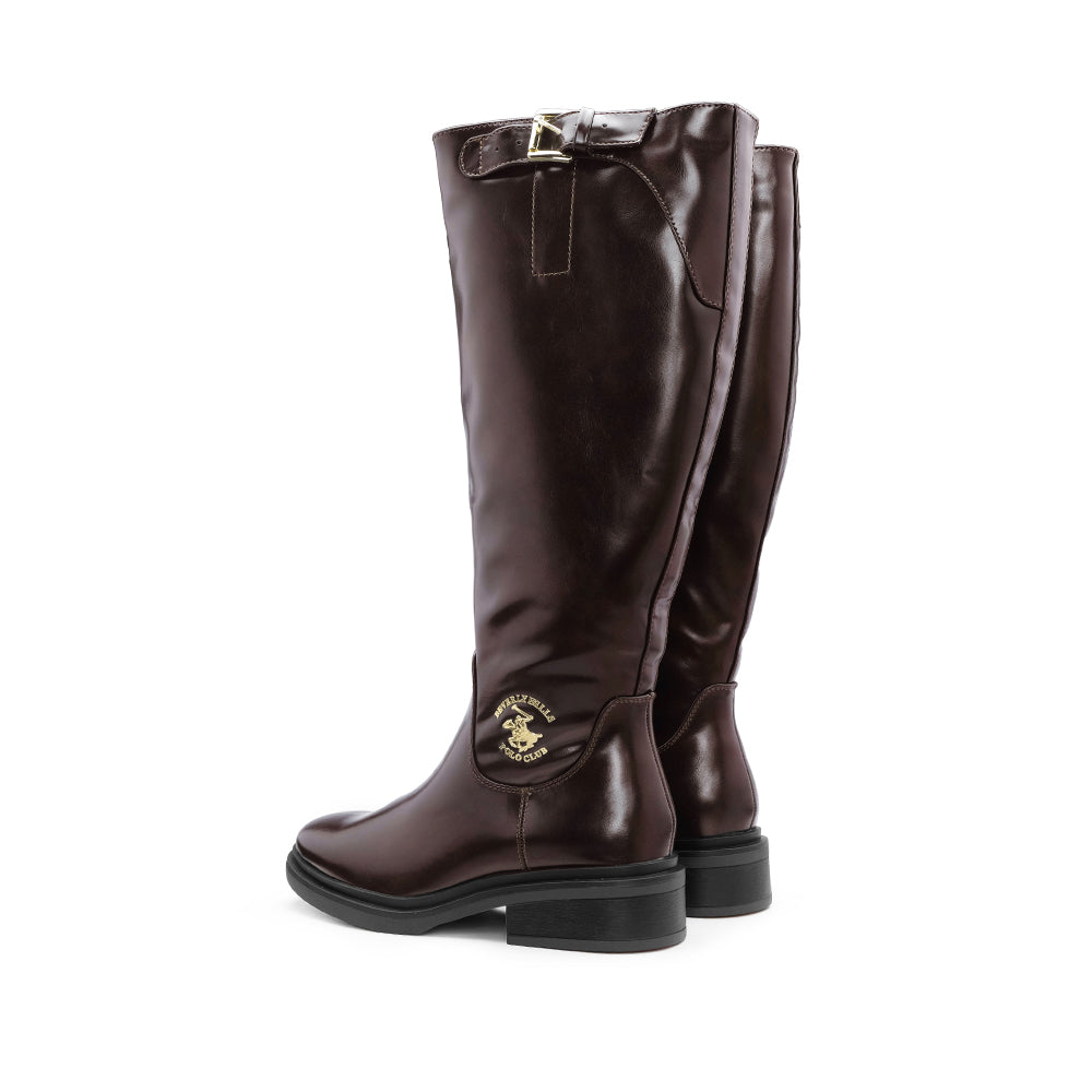 Bota Cano Alto Mulher Castanho