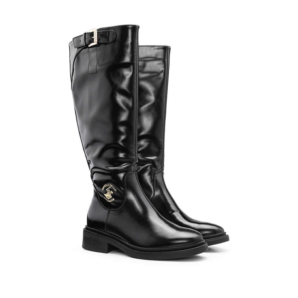 Bota Cano Alto Mulher Preto