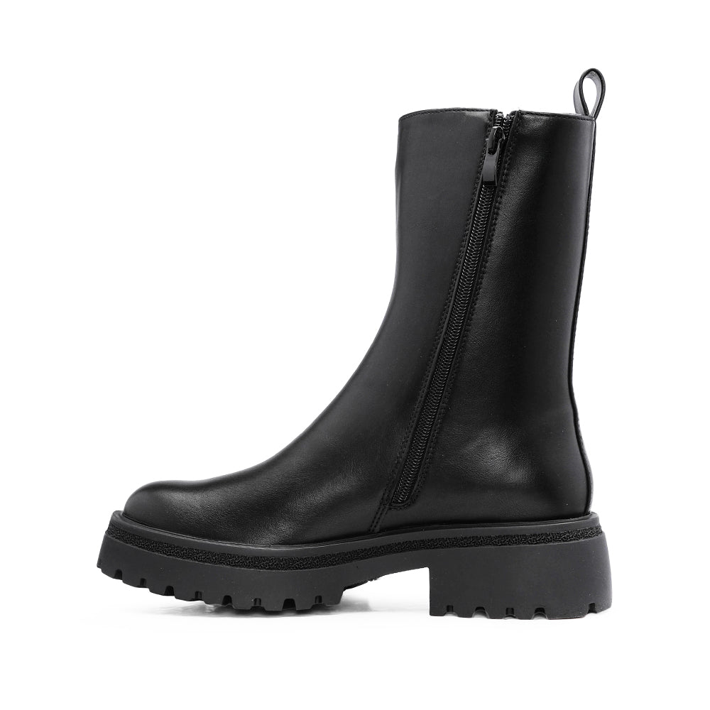 Bota Salto Raso Mulher Preto