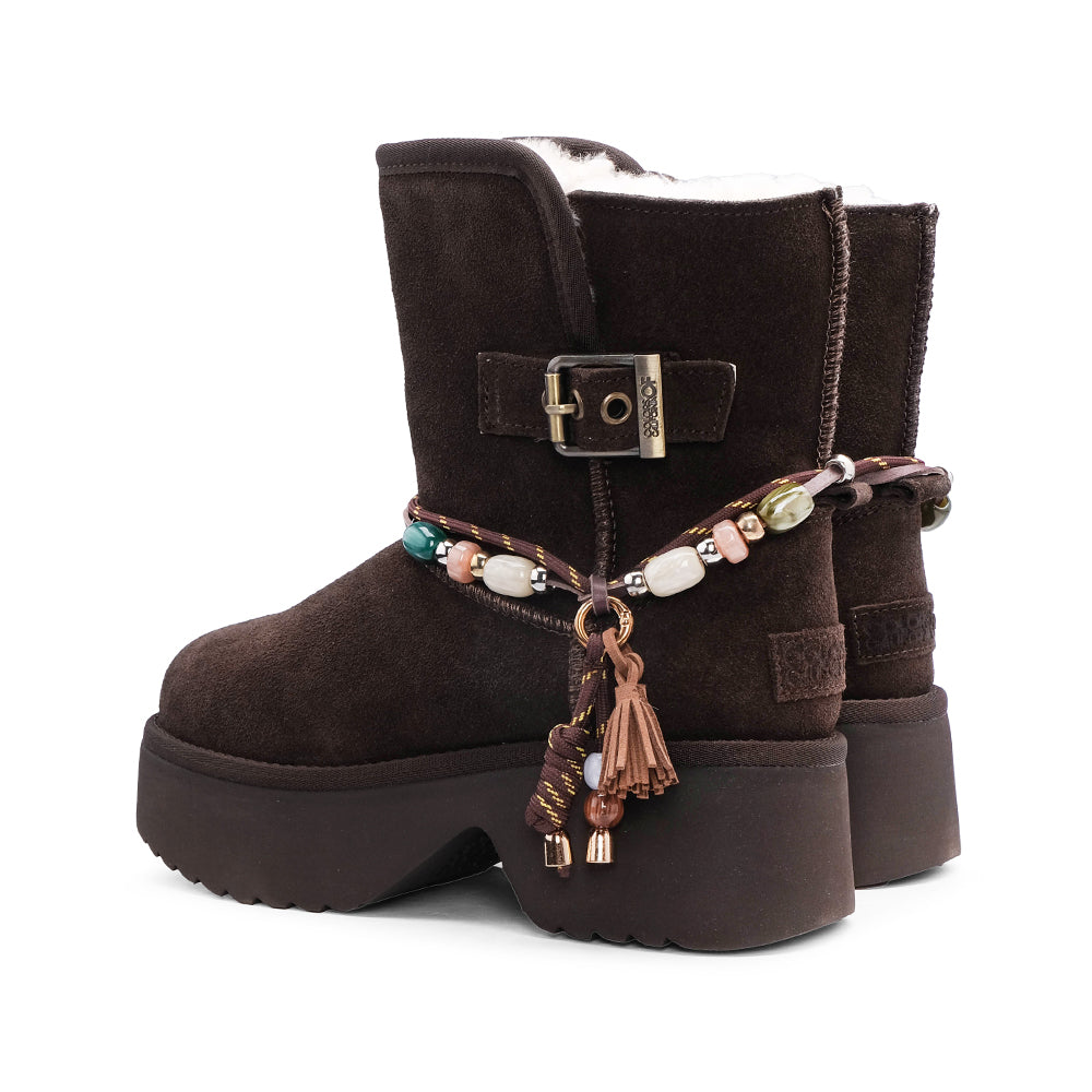 Bota Casual Mulher Castanho