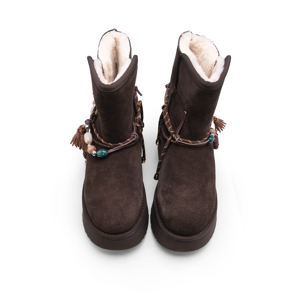 Bota Casual Mulher Castanho