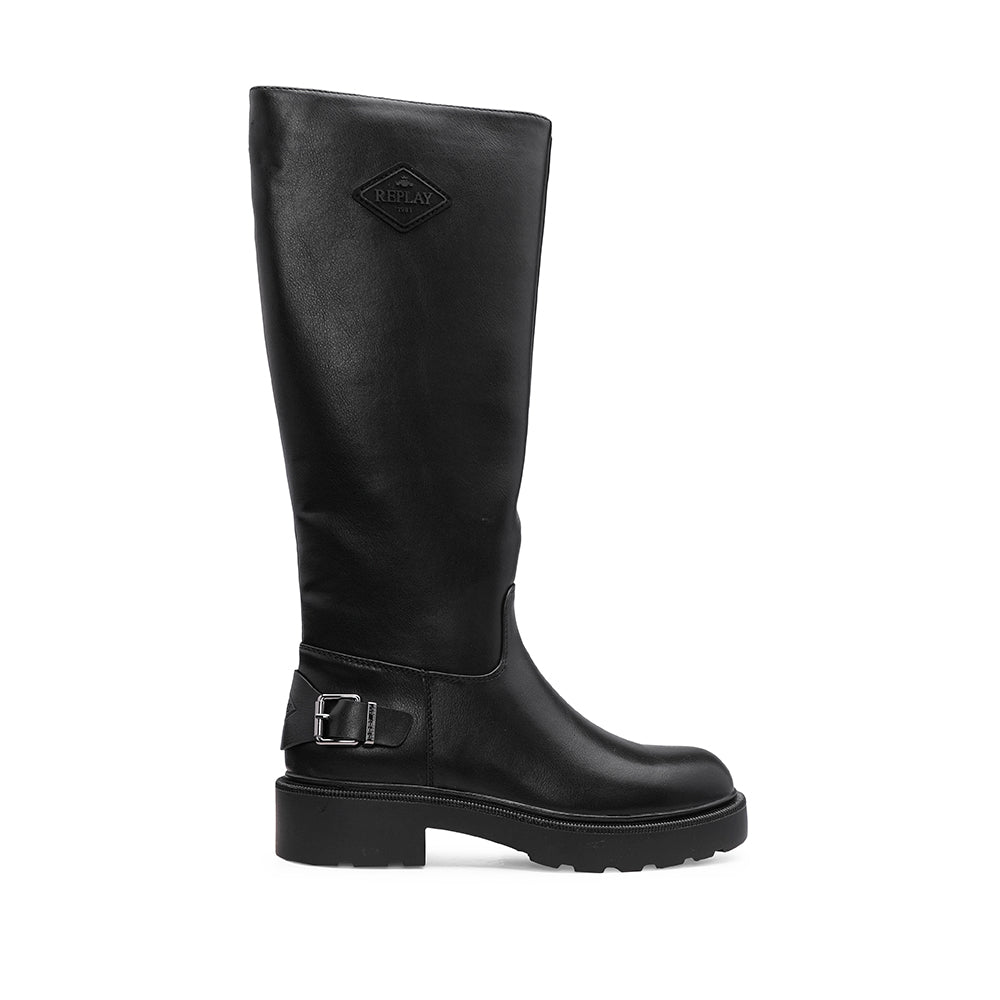 Bota Cano Alto Mulher Preto