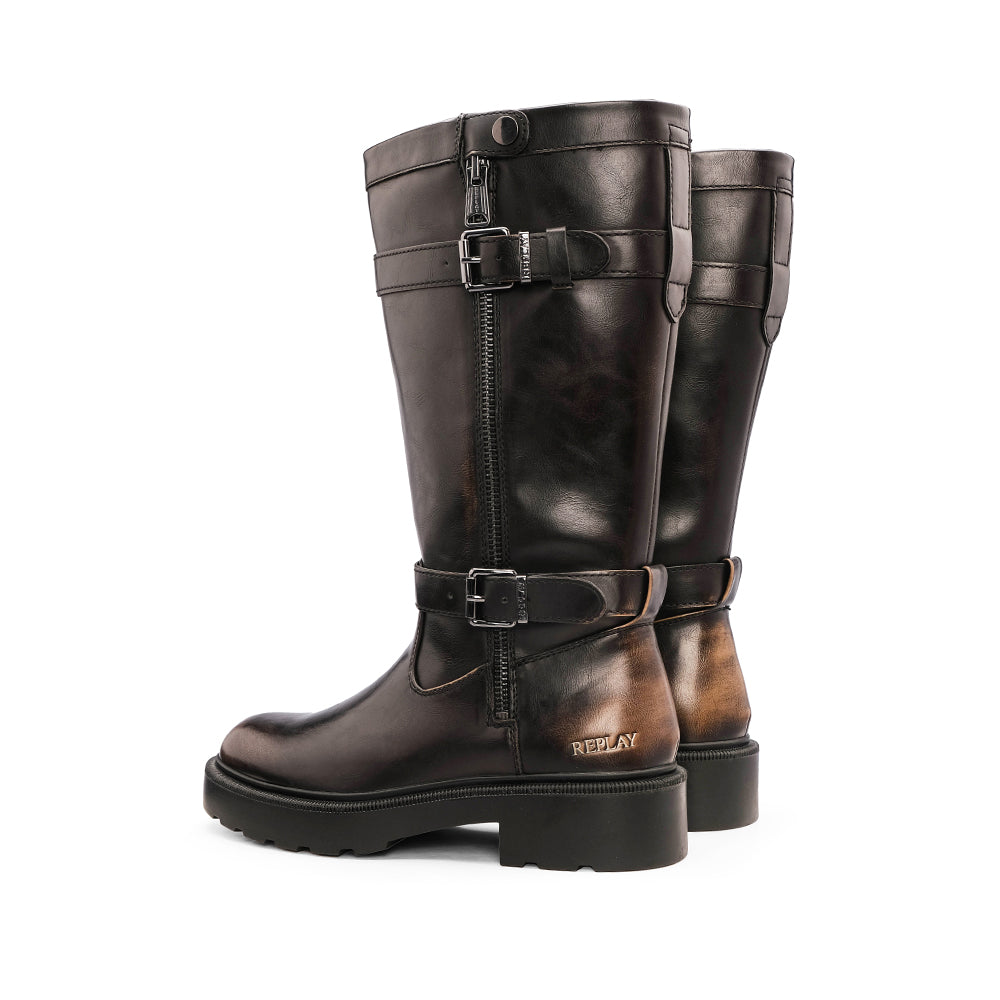 Bota Casual Mulher Castanho