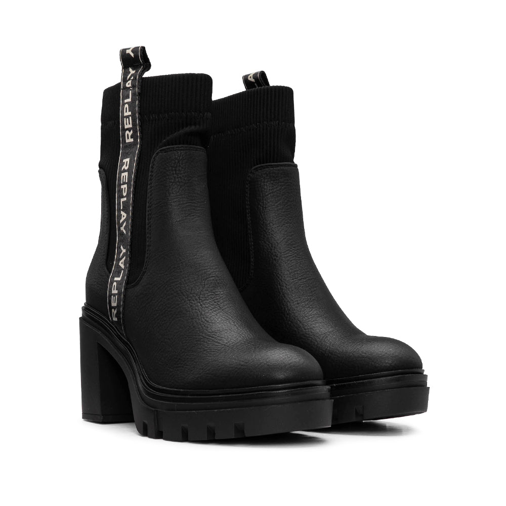 Botim Salto Alto Mulher Preto