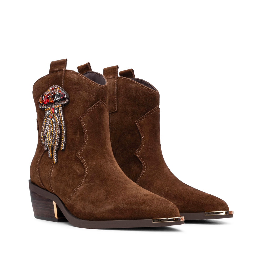 Botim Texana Mulher Pele Camel