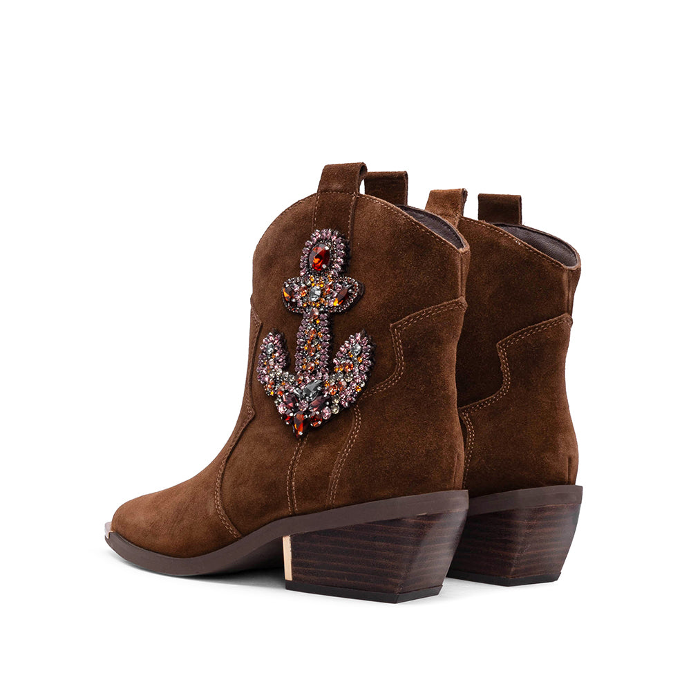 Botim Texana Mulher Pele Camel