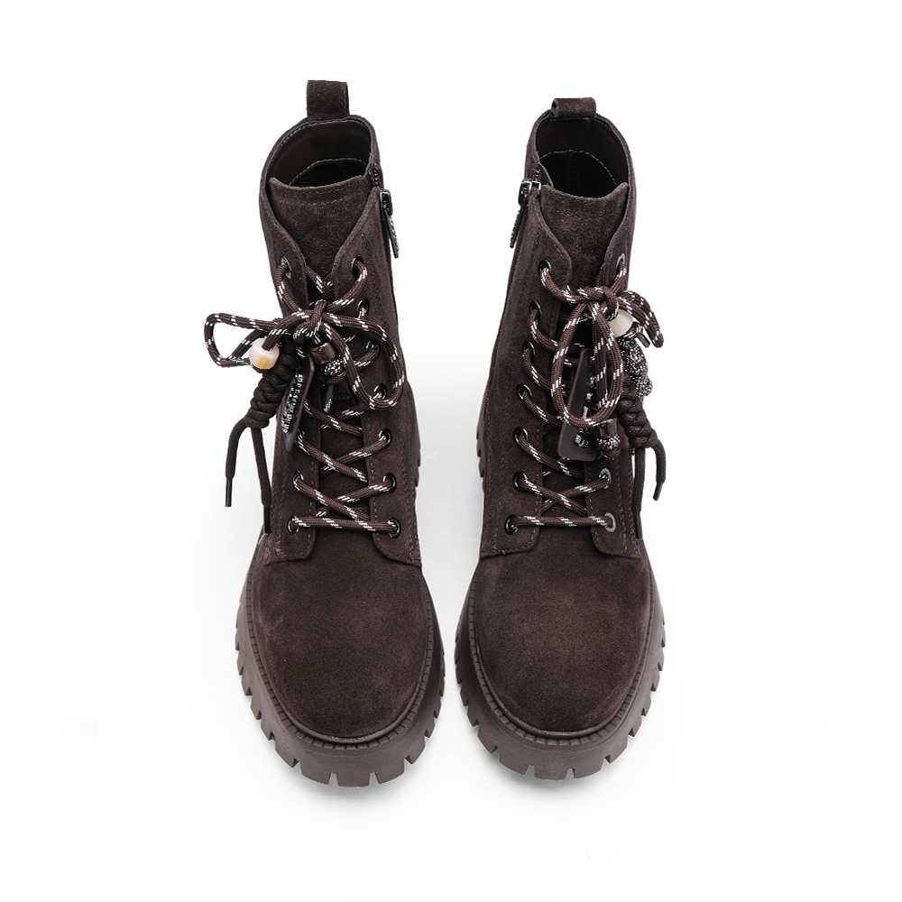 Bota Militar Mulher Castanho