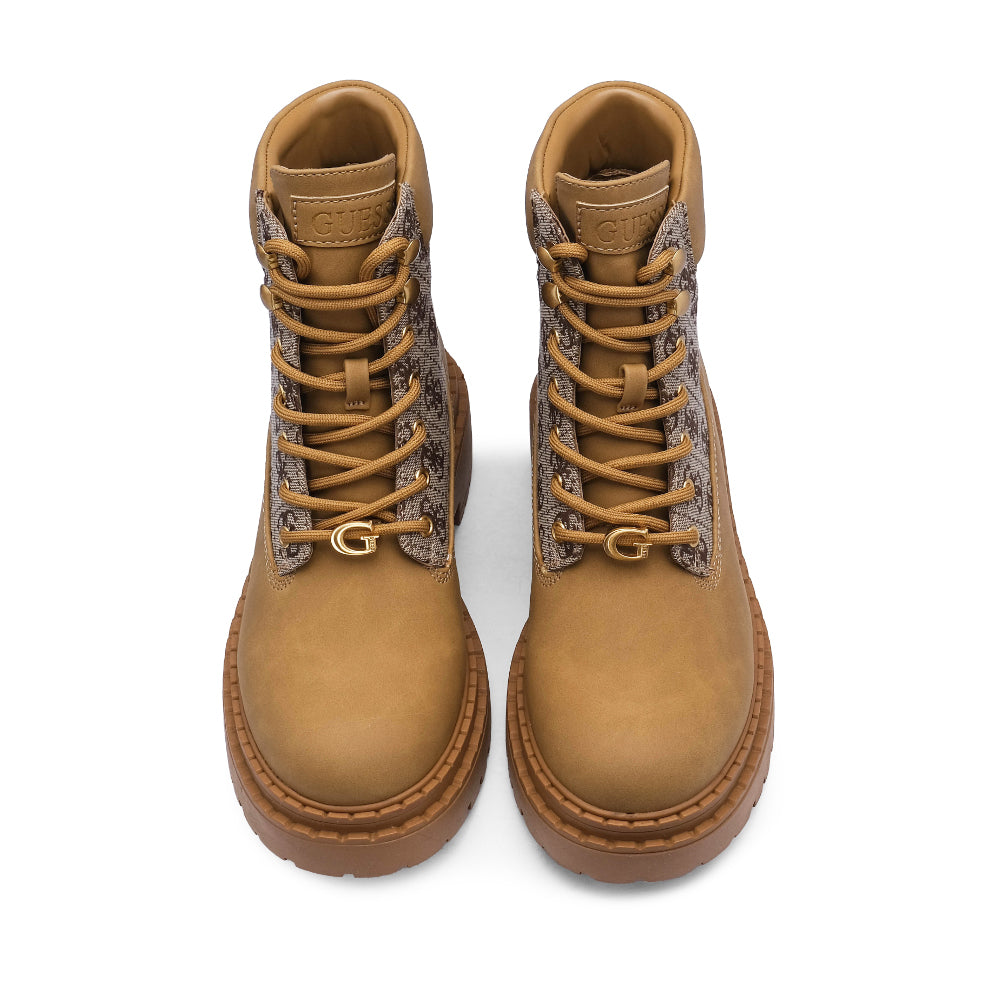 Bota Salto Raso Mulher Camel