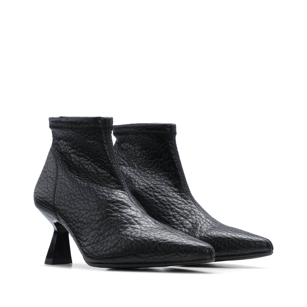 Botim Salto Alto Mulher Pele Preto