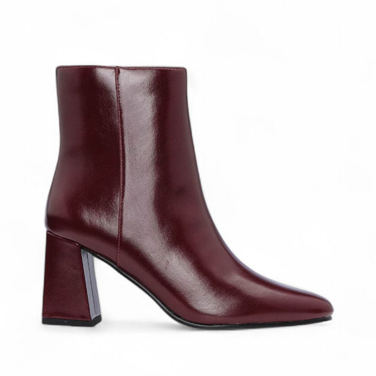 Botim Salto Alto Mulher Bordeaux
