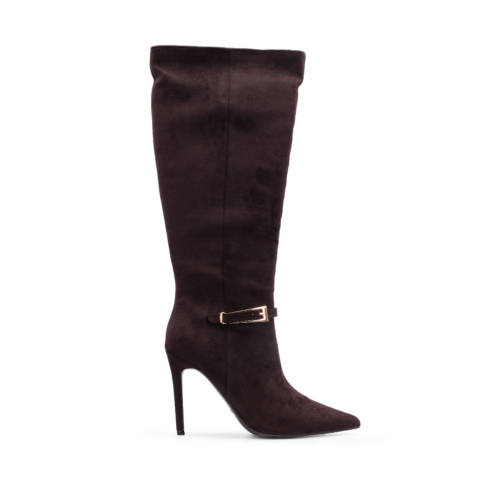 Bota Cano Alto Mulher Café