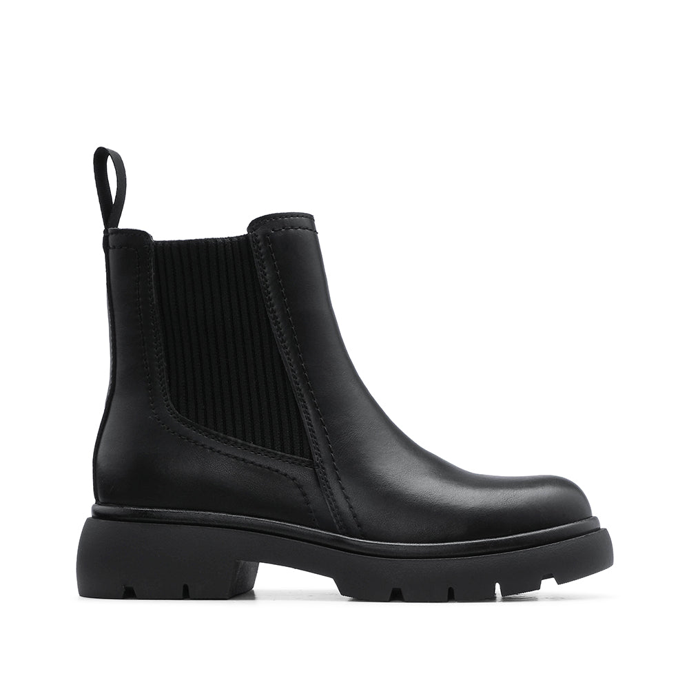 Bota Casual Mulher Pele Preto