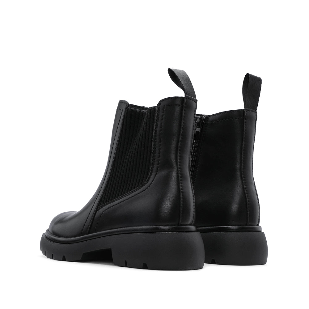 Bota Casual Mulher Pele Preto
