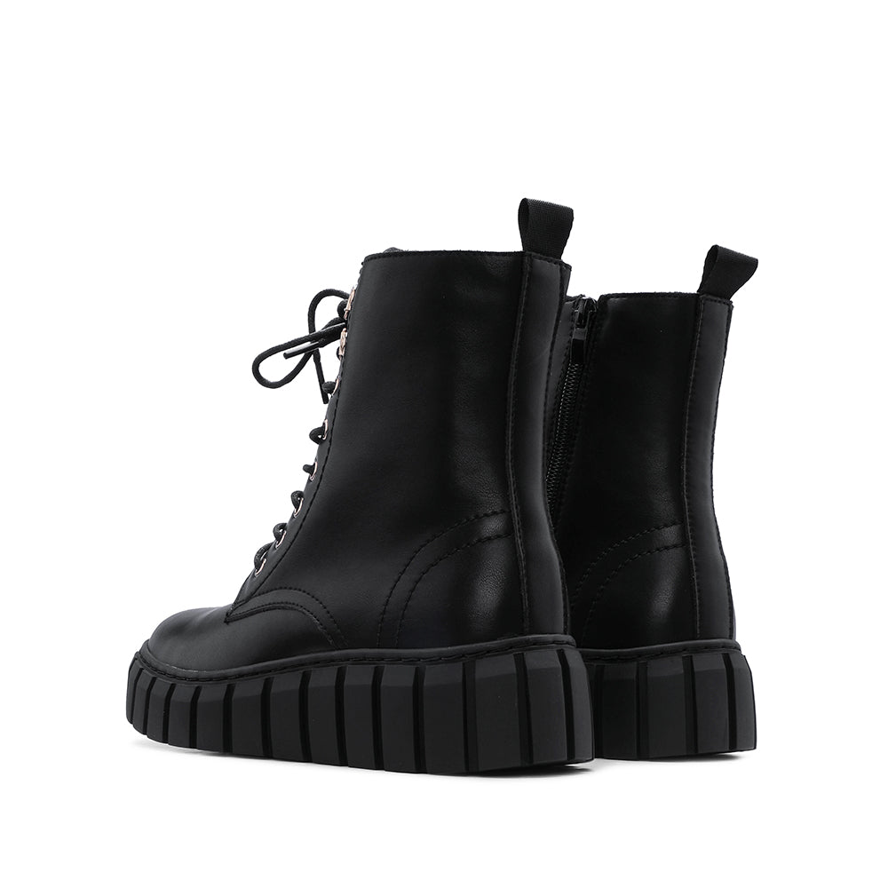 Bota Casual Mulher Pele Preto