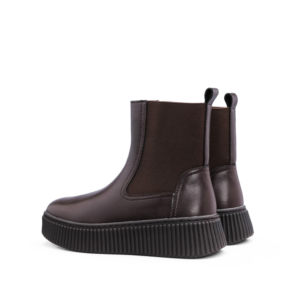 Bota Chelsea Mulher Pele Castanho