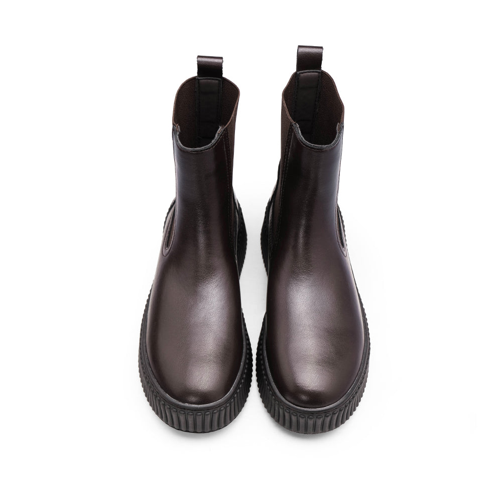 Bota Chelsea Mulher Pele Castanho