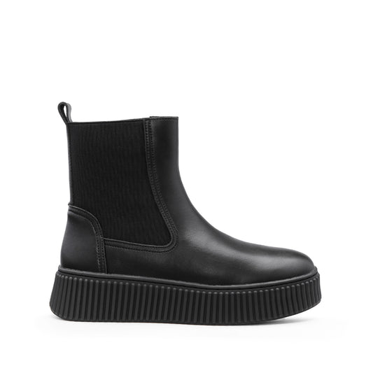 Bota Chelsea Mulher Pele Preto