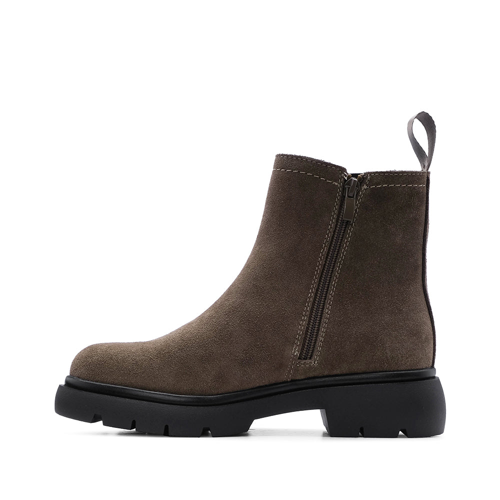 Bota Casual Mulher Camurça Taupe