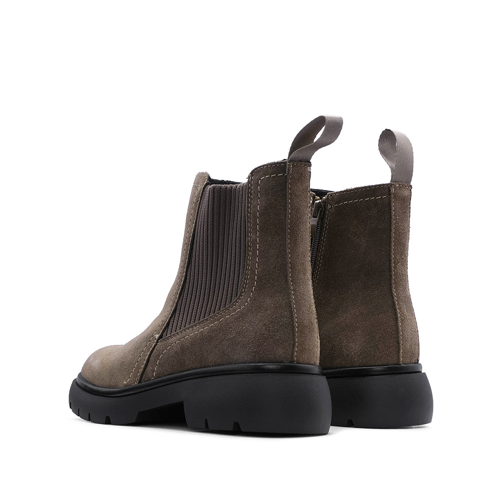Bota Casual Mulher Camurça Taupe