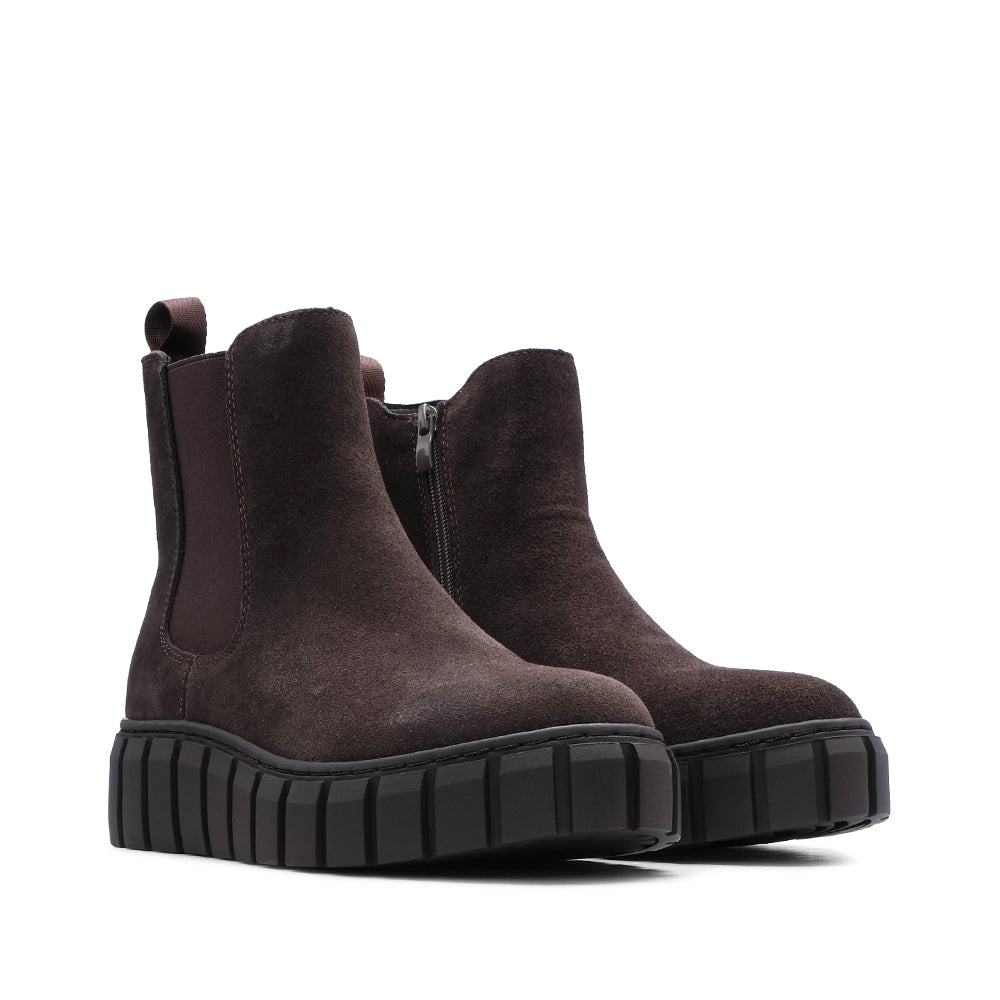 Bota Casual Mulher Camurça Café