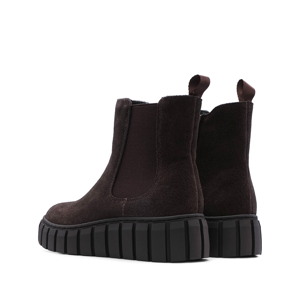 Bota Casual Mulher Camurça Café